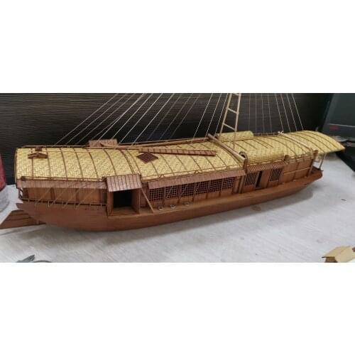 Cherry wood version ship model kits scale 1/50 Qingming Shanghe Tuo River Passenger Ship Model Kit