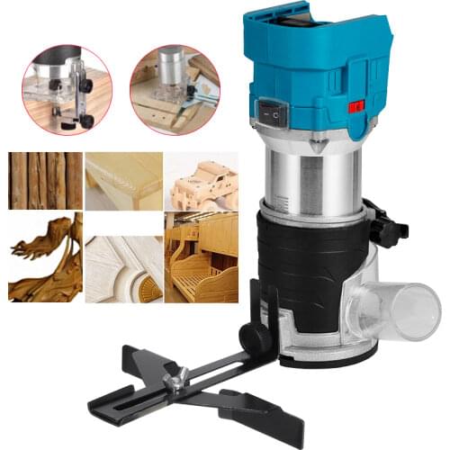 6.35mm Chuck Rechargeable Brushless Trimming Machine Woodworking Engraving Machine Slotting Suitable for Makita 18V battery