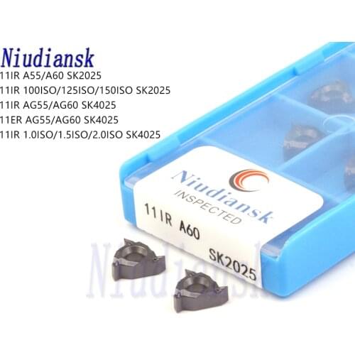 11IR 100ISO 125ISO A55 A60 SK2025 11IR 1.5ISO 2.0ISO 11ER AG55 AG60 SK4025 Thread Inserts CNC Lathe Turning Tool Carbide Blades
