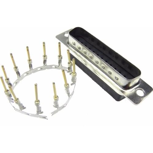 5pcs/lot DB25-25pin male terminal crimping type socket with the screws machine cable DB25 connector