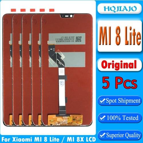 5pcs Original LCD For XiaoMi Mi 8 Lite MI8 Lite LCD Display Screen Digitizer Assembly Replacement For XiaoMi 8X LCD Display