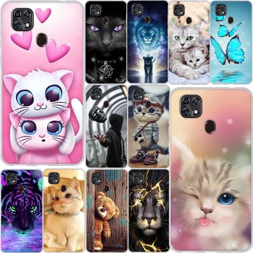 6.49 '' For Zte Blade 20 Smart V1050 Case Silicone Fashion Cute Pink Wink Cat Cartoon Patterned Protective Soft TPU Back Cover