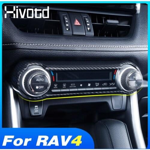 For Toyota Rav4 2020 2021 Accessories Car Air Conditioning Panel Cover Trim Interior Decoration Button Switch Frame Modification