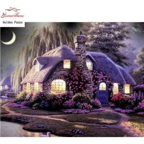 Golden panno,5D,diy diamond embroidery,Full,square,Diamond Painting,Cross Stitch,3D,diamond,Mosaic,christmas,summer night 0125