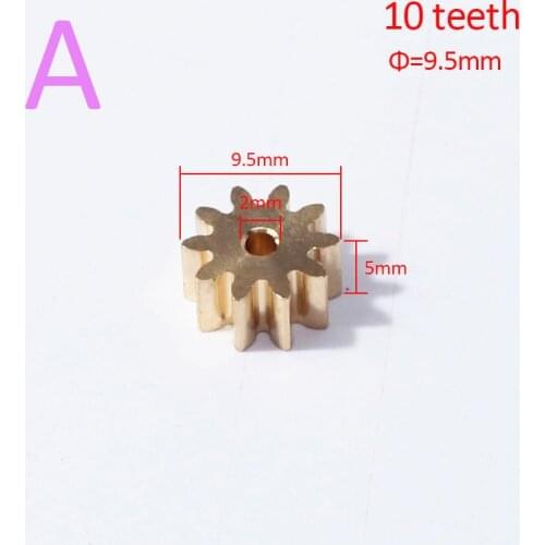 AZGIANT 1pcs 8/9/10/11/12 teeth copper car motor gear for FC280 260 130 140 motor international standard universal