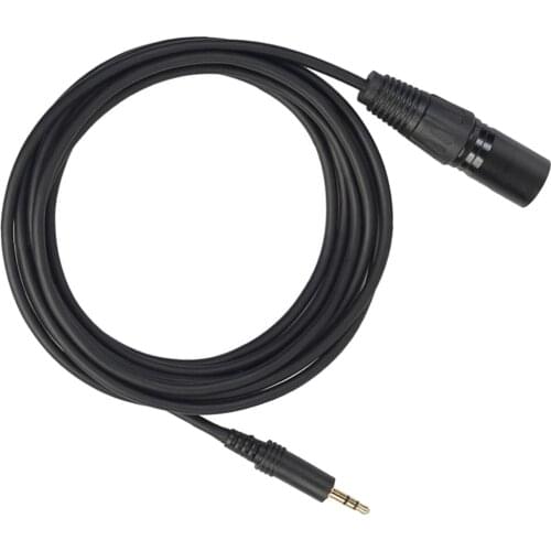 Black 3.5mm to 3pin XLR Plug Wire Cable Cord for Mobile Phone Camera Micophone Accessory
