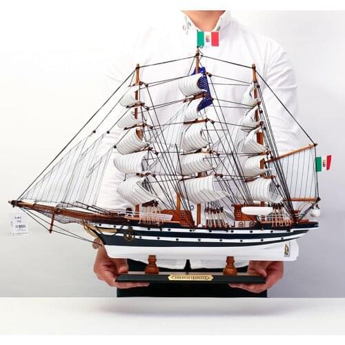 63 cm Wooden sailing ship model decoration simulation solid wood boat decor sailing craft boat gift luxurious sailboat