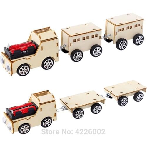 STEM DIY Kit Toys Train Electric Educational Science Experiment Kids Technology Electronic Construction Project for Children Boy