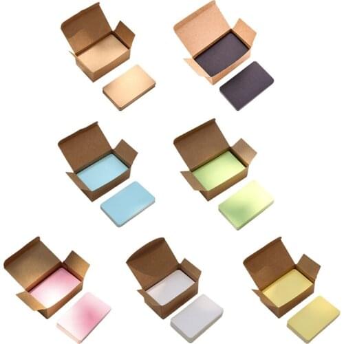 H05B 100 Sheets/Box Paper Message Card Blank Handwritten Memo Notecards Greeting Blessing Thank You Postcard