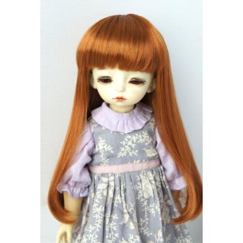 JD319B 6-7inch 16-18CM Long Straight with curls tails full Bangs Synthetic mohair 1/6 YOSD BJD doll wigs