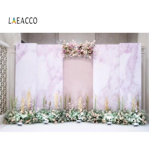 Laeacco Photo Backgrounds Screen Wedding Flowers Wreath Curtain Stage Bridal Baby Portrait Photo Backdrops For Photo Studio