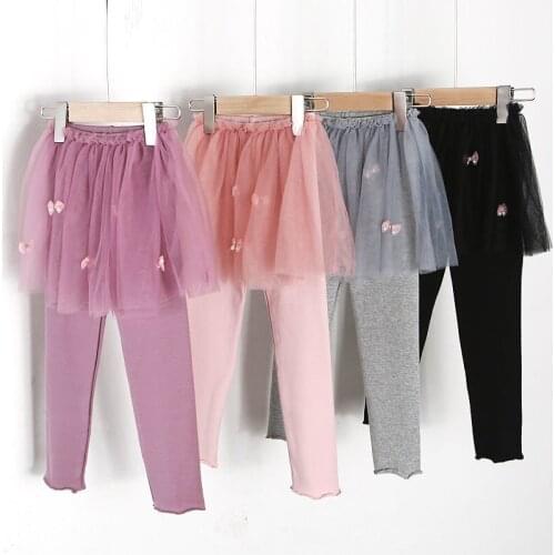 Girls' leggings, spring and autumn, childrens culottes, Western-style girls, long pants, baby hakama