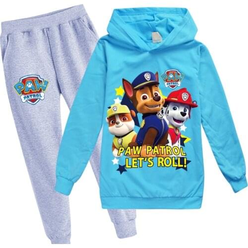 Hot Cartoon Kids Clothes Paw Patrol Impostor Boy Girls Hoodie+ Pants 2Pcs/Set Boys Tracksuit Children Baby Clothes