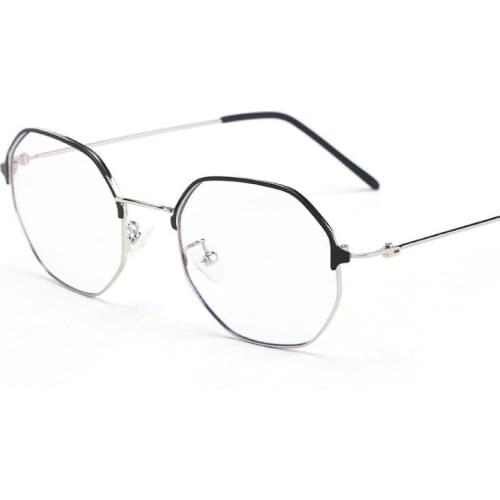 Width-137 New anti blue ray glasses male female computer goggles retro polygonal art eyeglasses frames women eyewear frames men