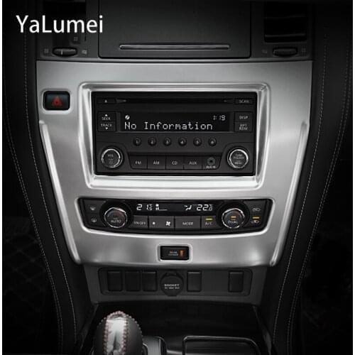 For Nissan Patrol Y62 2013-2018 Chrome Car DashBoard Console Vehicle Navigation Frame Cover Decorative Interior Sequins Sticker