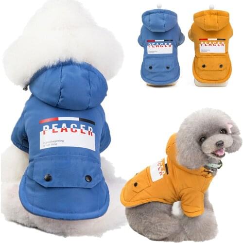 New Autumn Winter Dog Clothes For Small Dogs Boy Girl Teddy Coat Print Fleece Warm Thick Wadded Jacket Puppy Outfit Pet Clothing