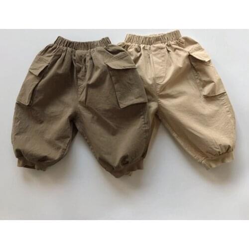 New Loose Boys Girls Pure Color Children Pants Kids Baby Pants Spring Autumn Kids Pants For Boys Girls Casual Overall Pants