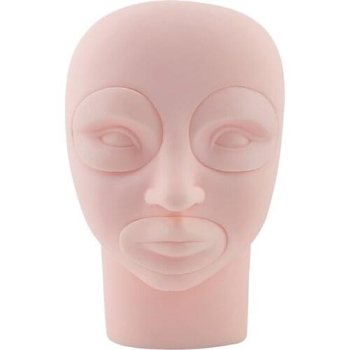 3D Silicone Permanent Tattoo Practice Head Training Mannequin Detachable Model Template Makeup Lip Eyebrow