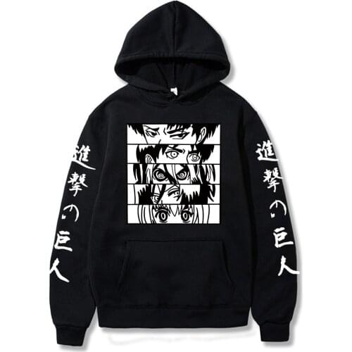 Attack on Titan Hoodies Sweatshirt Anime Manga Attack on Titan Eyes Hoodies Pullover Tops Clothes Men Women Sweatshirt Top