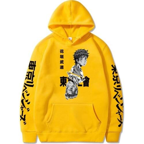 Tokyo Revengers Hoodies Hanagaki Takemichi Print Loose Casual Pullovers Sweatshirt Solid Streetwear Men Women New Top 2021 Coat