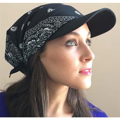 Packable Head Scarf Visor Hat With Wide Brim Sunhat Women Summer Beach Sun Hats UV Protection Female Printed Cap