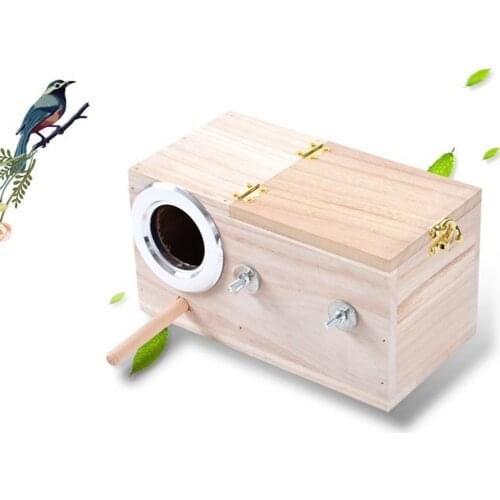 Wooden Bird Cage Breeding Box Nesting Boxes Hatching Cage for Parakeet Budgies Cocktail Finch Lovebird Parrot Box Birdhouse