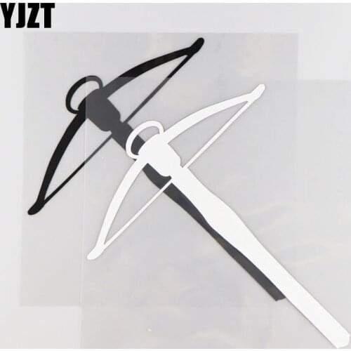 YJZT 17CM*17.1CM Crossbow Vinyl Decals Decorated With Personalized Car Stickers Pattern 1A-0283