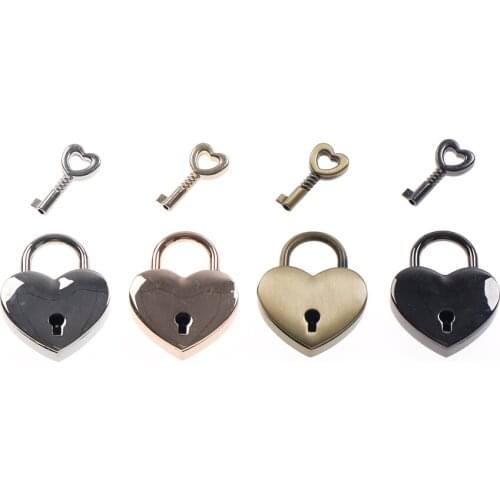 Heart Love Locks Old Vintage Antique Style Small Padlock Heart Shaped Couples Locks Romantic Wedding Party Decorations