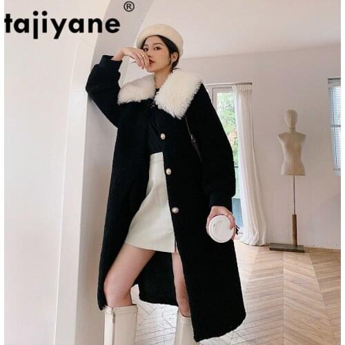 Coat Fur Real Female Jacket Korean Vintage 100% Wool Jacket Winter Coats Women Clothes 2021 Sheep Shearing Fur Long Tops 202126