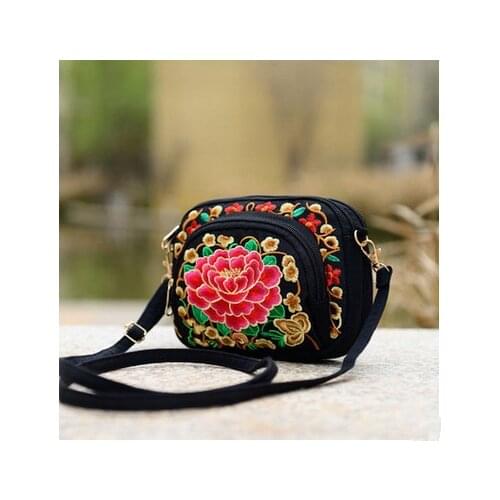 Fashion Multi embroidery Small Women bags!Hot National Floral Embroidered Cute Lady Shoulder&Crossbody bags Nice Bohemian bags