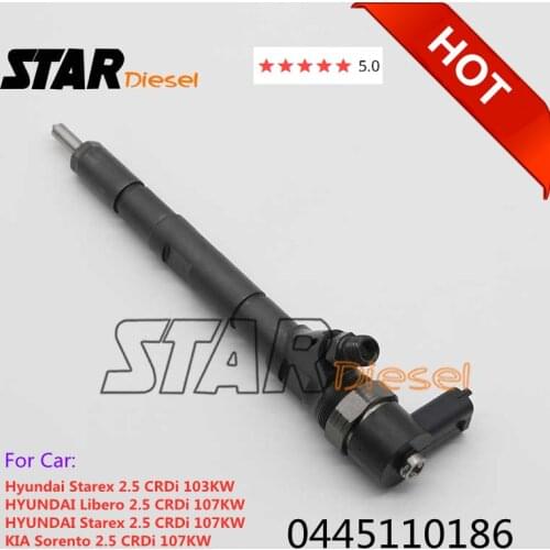 0445110186 0445 110 186 Fuel Injection Nozzle 0 445 110 186 For HYUNDAI Starex Libero Starex KIA Sorento 2.5 CRDi