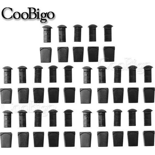 Zipper Pulls Toggle Clasp Stopper Clip Clamp Cord Lock Ends Buckle Backpack Paracord Garment Rope Bag DIY Accessory Black 100pcs