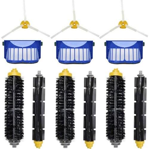 12pcs/set Filter Roller Brush Side Brush for IRobot Roomba 600 Series 610/611/627/620/630/650 Vacuum Cleaner Spare Parts