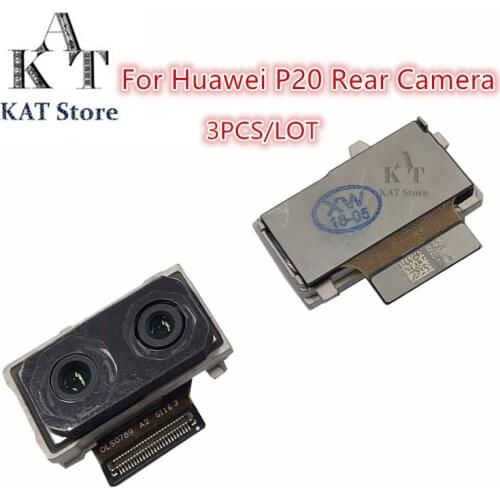 3Pcs For Huawei P20 Back Camera Rear Big Main Camera Modules Flex Cable Replacement Parts + tools