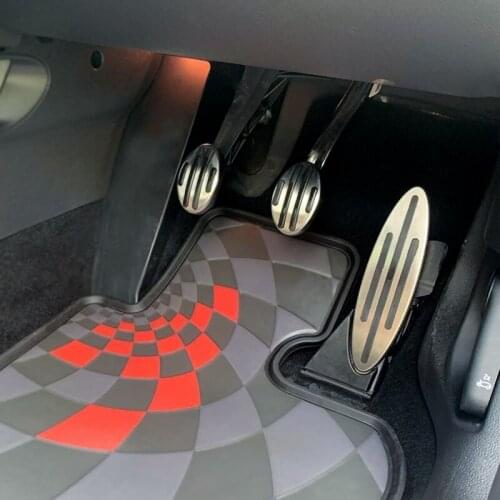 3 Pcs MT Footrest Clutch Brake Gas Accelerator Pedal Pad No Drilling For MINI Couper S R52 R53 R56 R55 R60 R61 F56 F55 Paceman