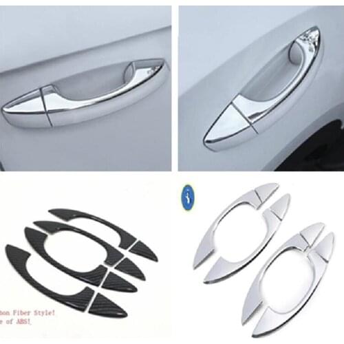 Yimaautotrims Auto Accessory Outside Door Pull Doorknob Handle Cover Trim 8 Pcs ABS Fit For Volkswagen T-Roc T Roc 2018 - 2021