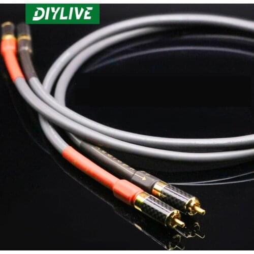 DIYLIVE Hi-Fi single crystal copper fever audio power amplifier RCA audio line CD dual-lotus signal line M890