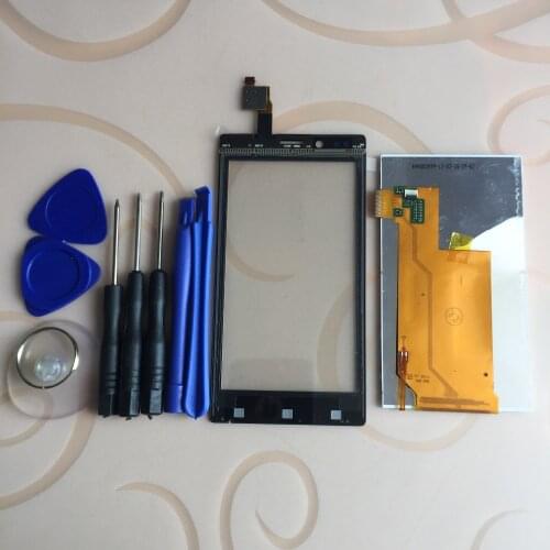 For Sony Xperia J ST26a ST26i ST26 Touch Screen Digitizer Sensor Panel LCD Display Monitor Screen Panel + Tools