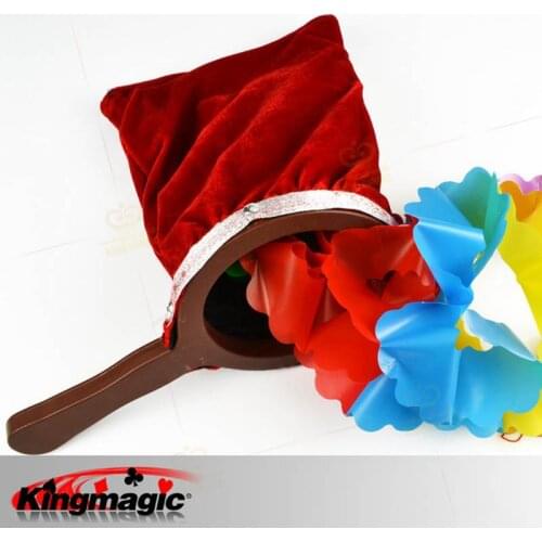 Double Magic Bag Change Bag With Compression Flower Out Diameter 15cm Depth 28cm Stage Magic Props Maigc Tricks