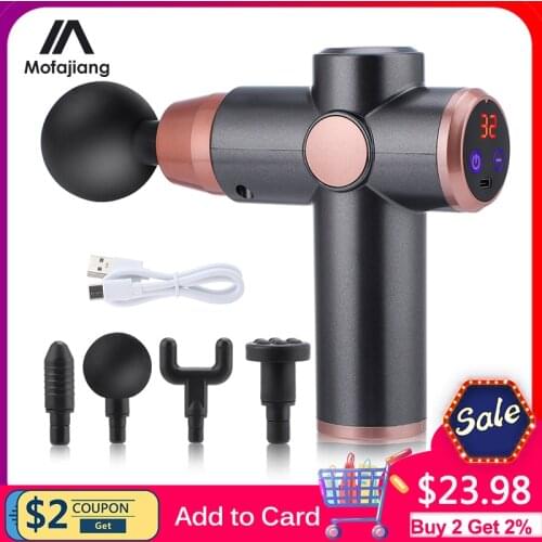 Mini Fascia Gun Electric Muscle Massager Touch Screen High Frequency Vibration Deep Massage Fitness Equipment Massage Gun