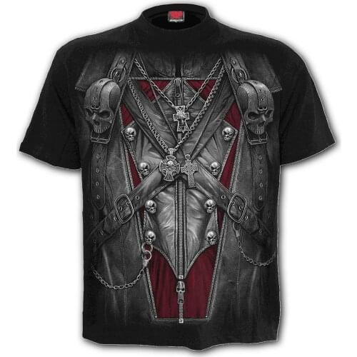 3D printed T-shirt dark wind skull print womens mens funny novelty T-shirt short-sleeved tops unisex oversized clothing