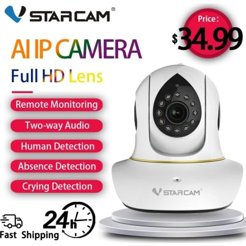 New Vstarcam 3MP Full HD Indoor Baby Monitor Two-way talk IP Camera AI Human Body Detection WiFi Security IR Camera Motion Alarm