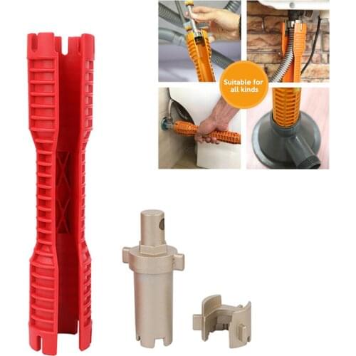 8 In 1 Pipe Flume Wrench, Faucet Anti-slip Kitchen Sink Repair Wrench, Bathroom Faucet Assembly Plumbing Installation Wrench
