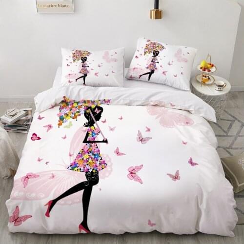 Duvet cover set sheet family euro 2.0 1.5 for home 3D luxury Bedding set bed linen Bed set 200x220 Simplicity Flower Fairy