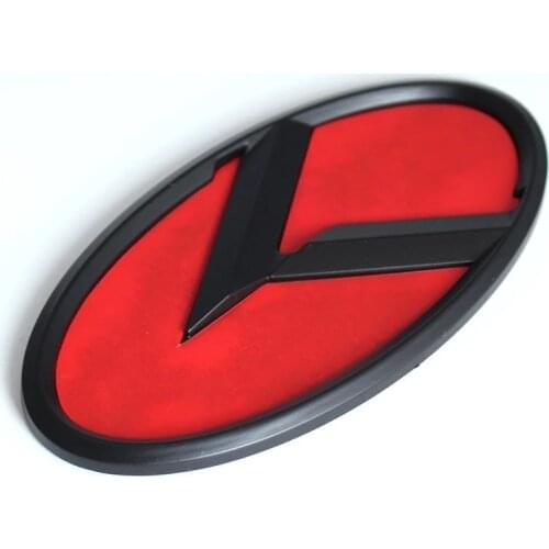 Red Black 110mm 130mm K Logo Front/Trunk Emblem Badge For Kia Sportage Sorento Sedona for Kia K2 K3 K5
