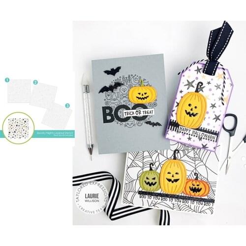 Spooky Nights Layering 2021 Arrival New Metal Cutting Stencil Diary Scrapbooking Easter Craft Engraving Stencil Maker Albums