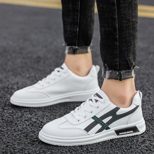New Arrival Men White Flat Shoes Lace-up Comfortable Sneaker for male adulto Top Quality Men Casual Shoes