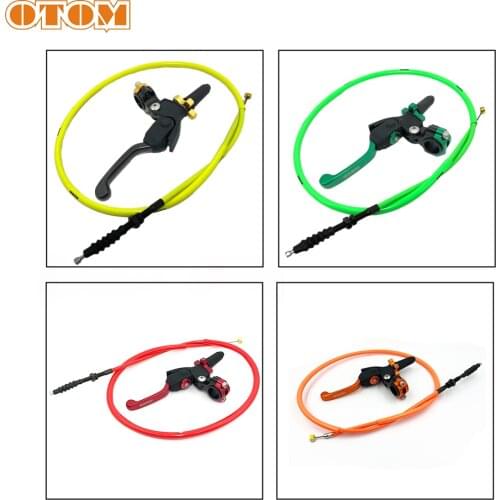 OTOM Motorcycle Hydraulic Master Cylinder Clutch Lever Oil Hose Pipe Clutch Cable Adjustable Folding Handle For HONDA CB CG 125