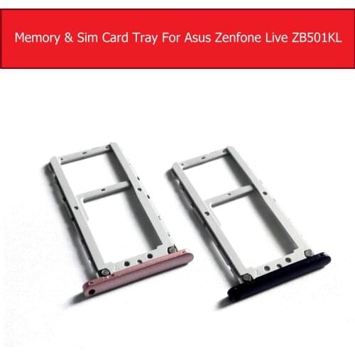 Genuine Sim Card Tray Slot For Asus Zenfone LIVE ZB501KL 5.0" SIM Card Connector Holder Metal Material Replacement repair parts