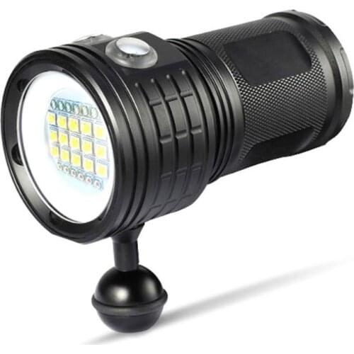 QX27 500W Fitteen 5050 White XML2 Six XPE Red R5 Six XPE Blue R5 LED Support Underwater 80m Flashlight for Diving / Photography